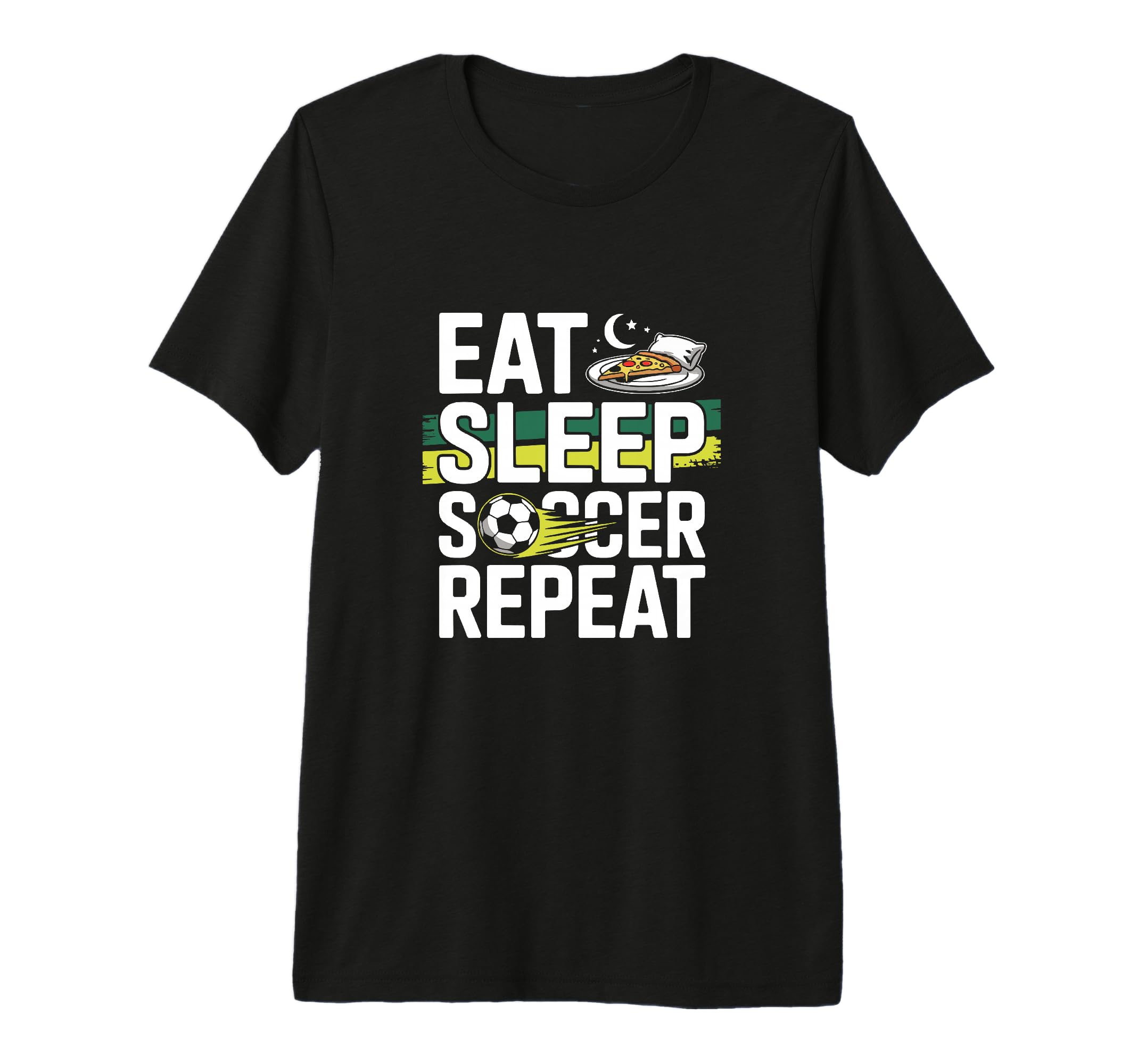 Eat Sleep Soccer Repeat Tri Blend T-Shirt - Graphic Print for Adults - T-Shirt, Sweatshirt, Hoodie