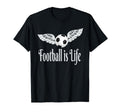 Football Is Life Soccer Ball Wings T-Shirt - Minimalist Print for Adults - T-Shirt, Sweatshirt, Hoodie