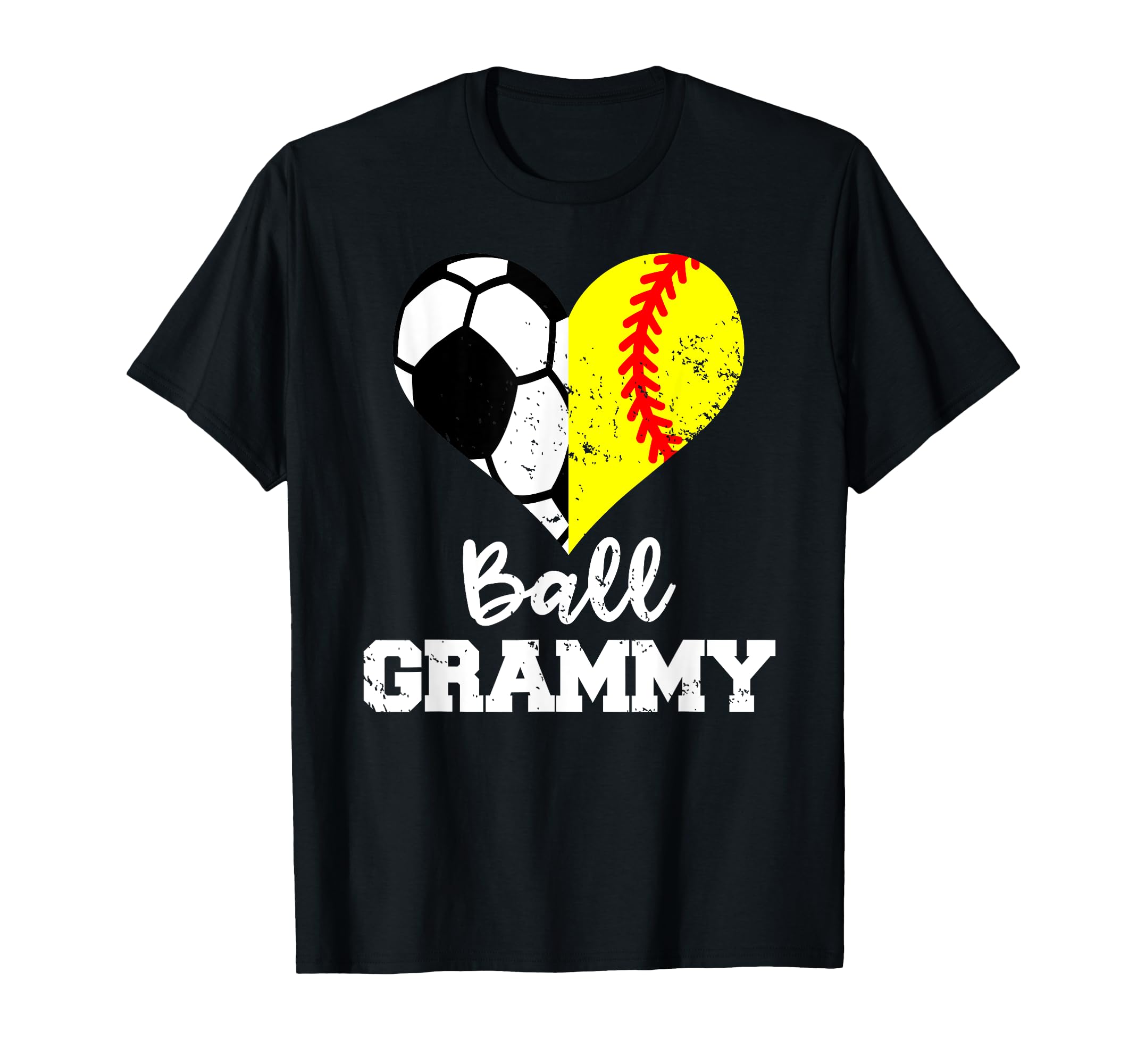 Ball Grammy Heart Funny Soccer Softball T-Shirt - Trendy Graphic Men Women - T-Shirt, Sweatshirt, Hoodie