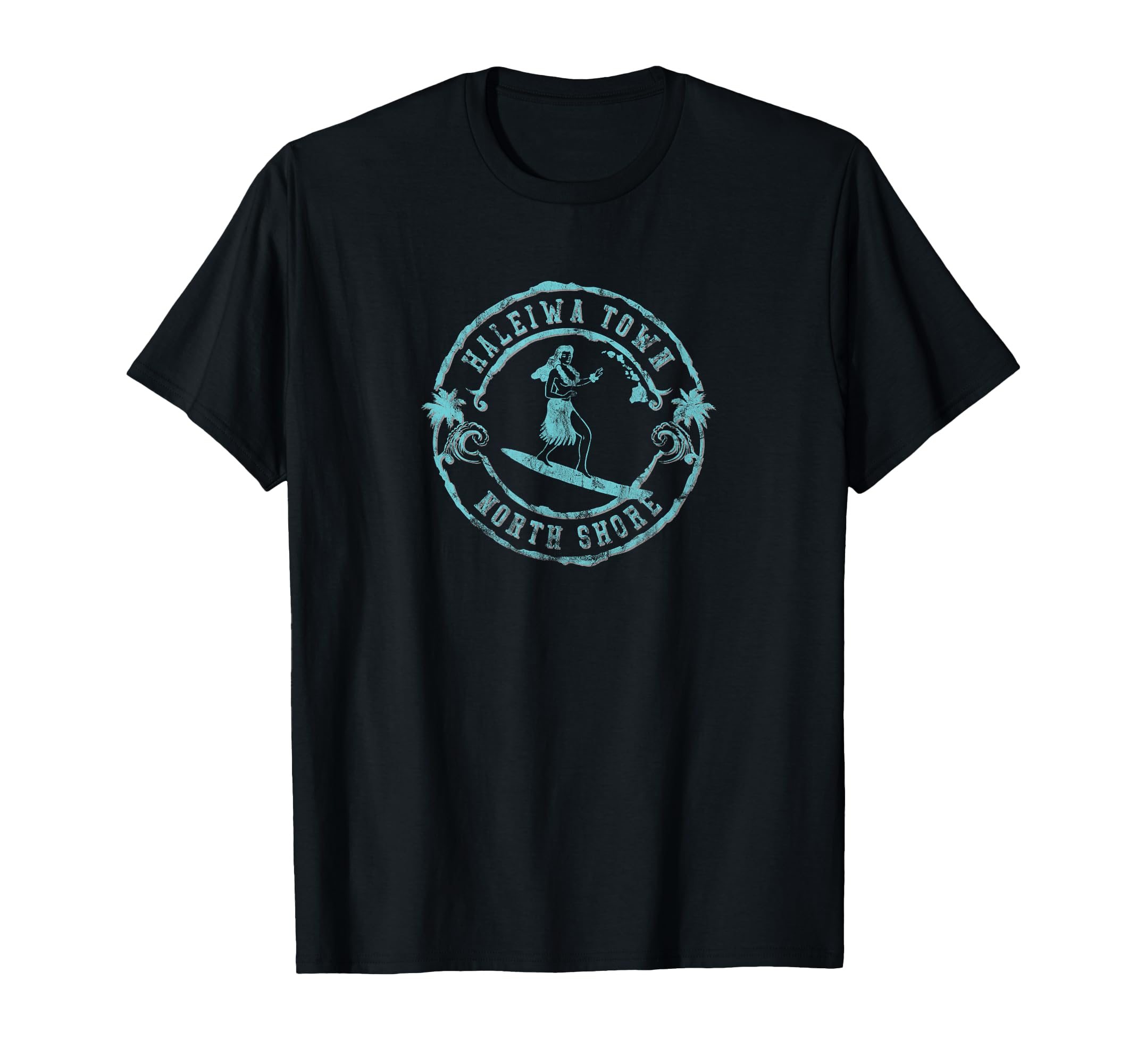 Hawaii North Shore Haleiwa Hula Surf T-Shirt - Custom Art Print for Adults - T-Shirt, Sweatshirt, Hoodie