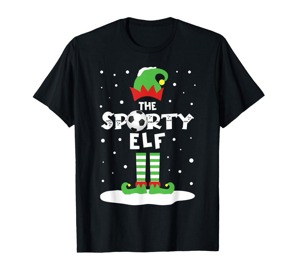Snowy Soccer Elf Matching Family Costume T-Shirt - Trendy Graphic Unisex - T-Shirt, Sweatshirt, Hoodie