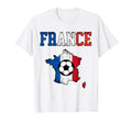 France Flag Football Soccer T-Shirt - Novelty Apparel Unisex - T-Shirt, Sweatshirt, Hoodie