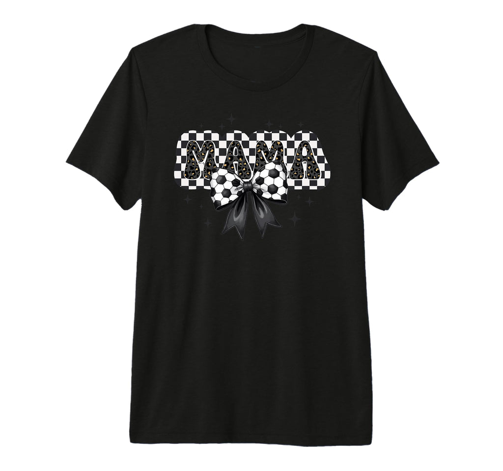 Soccer Mama Bow Mom Mommy Mother Gift T-Shirt - Minimalist Print Men Women - T-Shirt, Sweatshirt, Hoodie