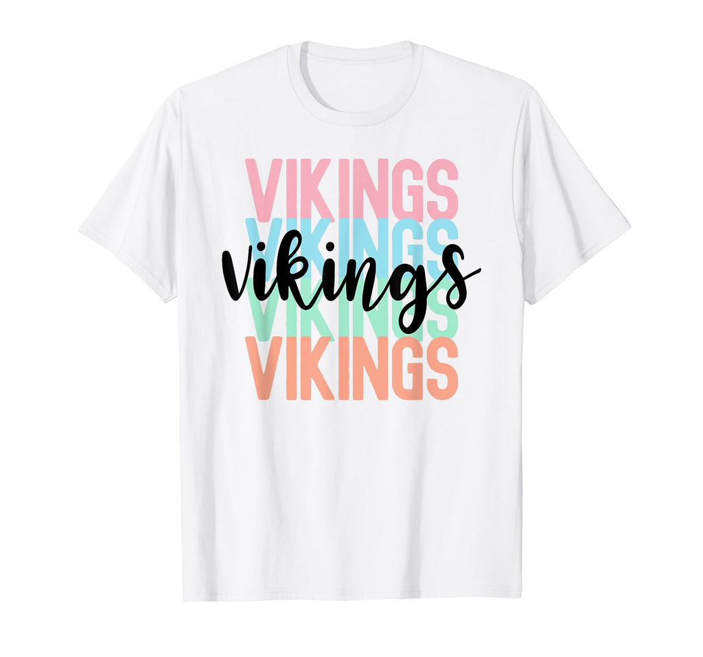 Vikings Team Mascot School Spirit T-Shirt - Streetwear Style for Adults - T-Shirt, Sweatshirt, Hoodie