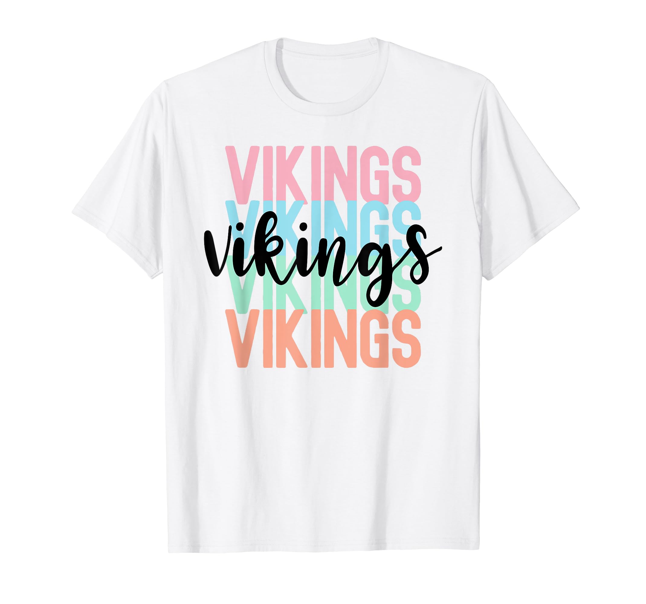 Vikings Team Mascot School Spirit T-Shirt - Streetwear Style for Adults - T-Shirt, Sweatshirt, Hoodie