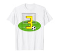 Number 3 3Rd Birthday Soccer 3 Years T-Shirt - Aesthetic Graphic Men Women - T-Shirt, Sweatshirt, Hoodie