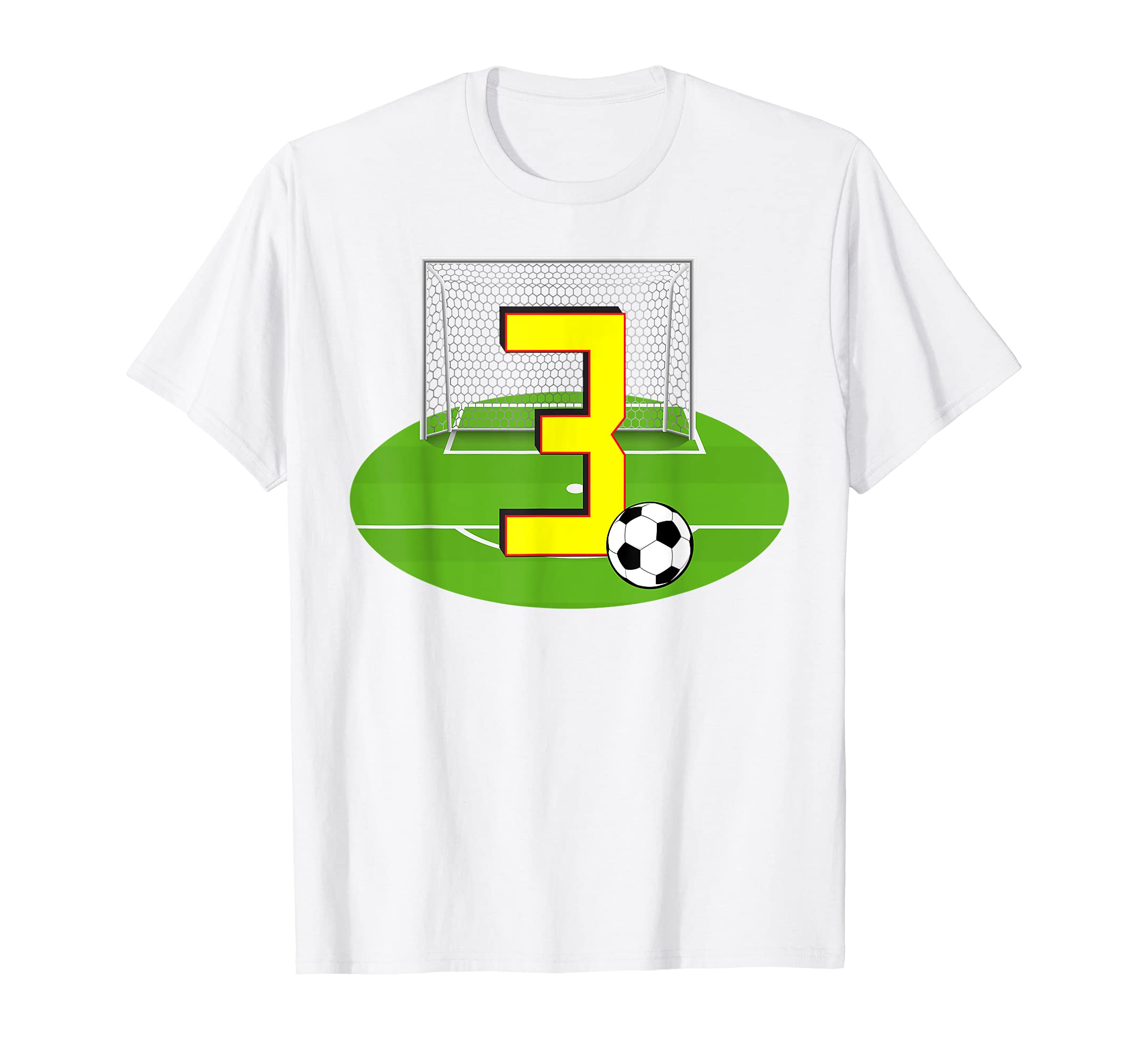 Number 3 3Rd Birthday Soccer 3 Years T-Shirt - Aesthetic Graphic Men Women - T-Shirt, Sweatshirt, Hoodie