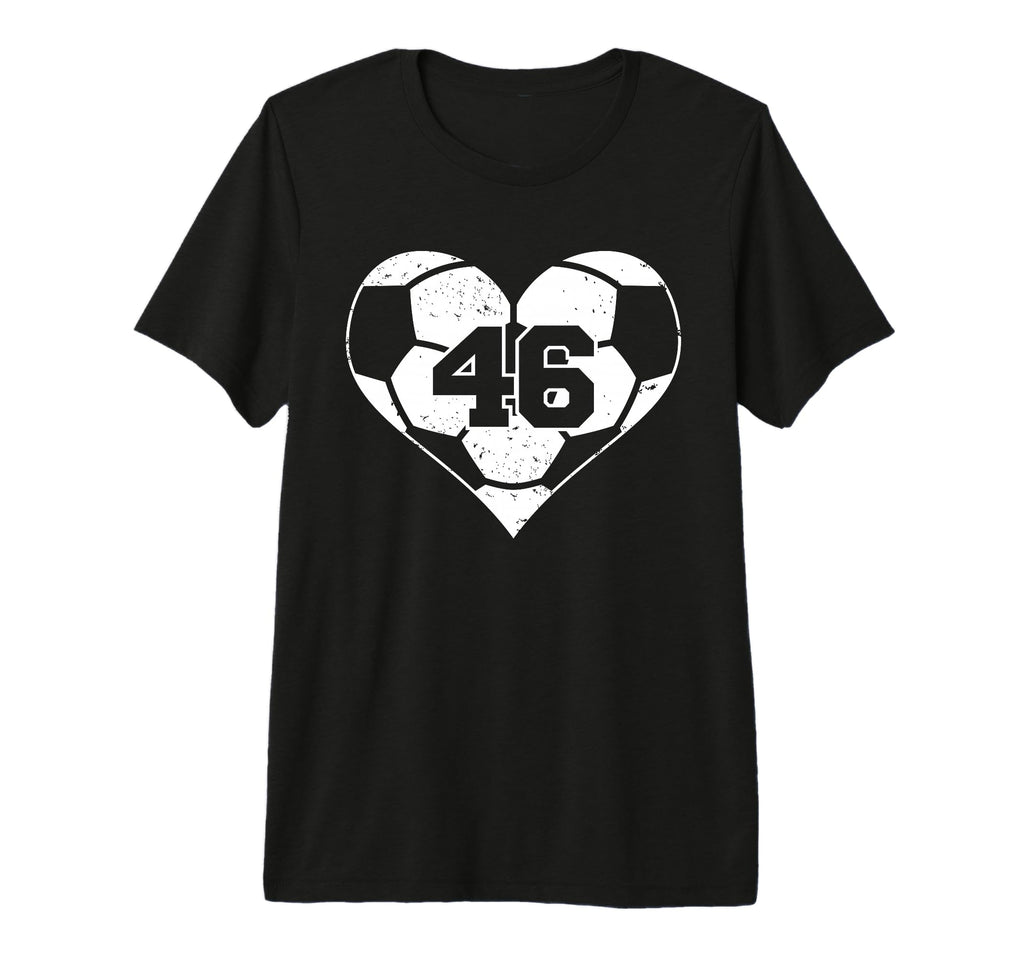 Soccer Heart Number 46 Jersey Sports T-Shirt - Novelty Apparel Men Women - T-Shirt, Sweatshirt, Hoodie