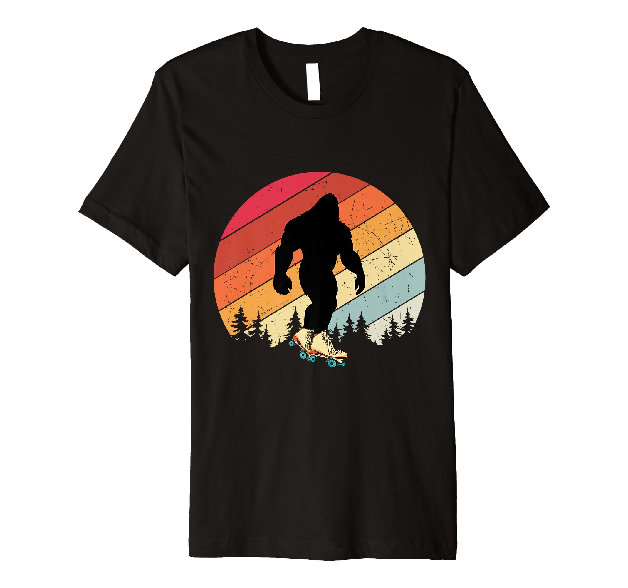 Bigfoot Roller Skates Fun Skating T-Shirt - Minimalist Print for Adults - T-Shirt, Sweatshirt, Hoodie