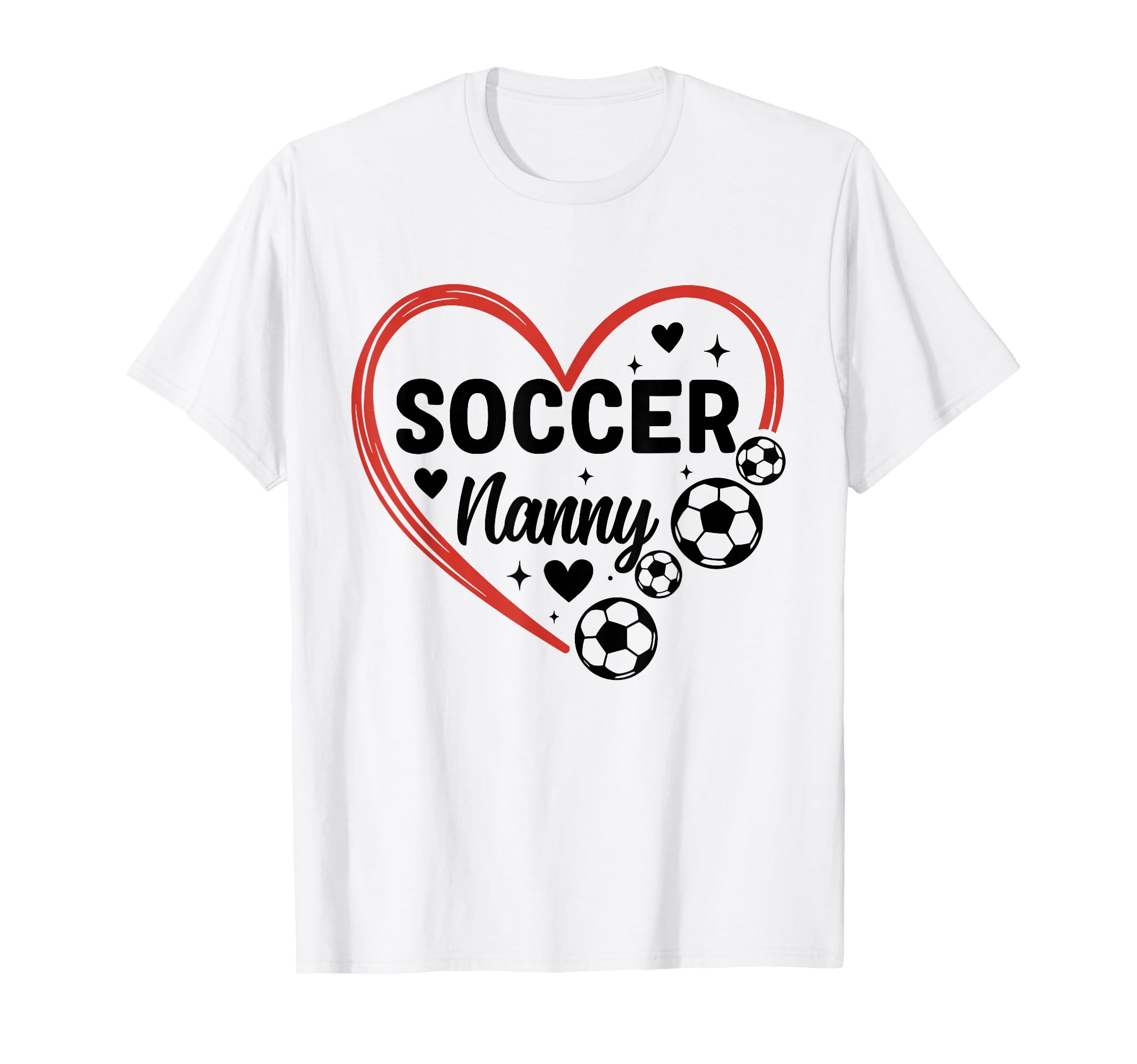 Soccer Nanny Heart Soccer Player T-Shirt - Minimalist Print for Adults - T-Shirt, Sweatshirt, Hoodie