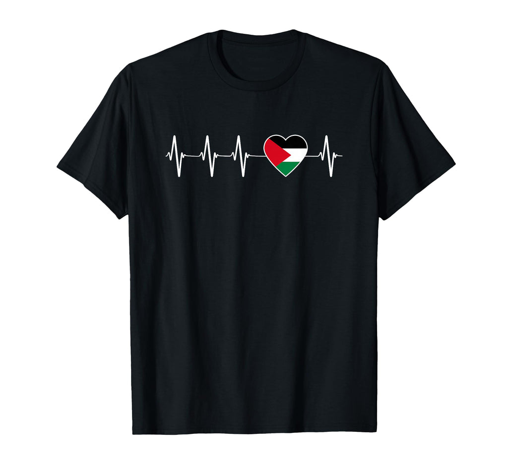 Palestinian Heartbeat I Love T-Shirt - Minimalist Print for Adults - T-Shirt, Sweatshirt, Hoodie