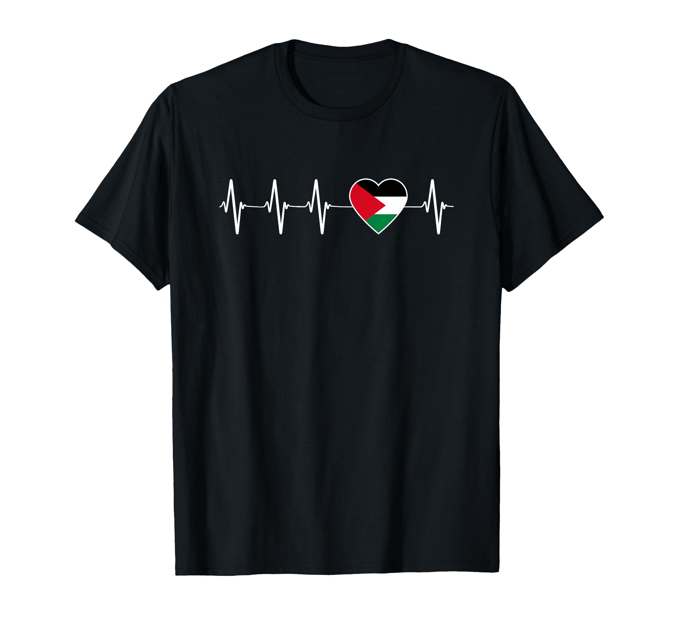 Palestinian Heartbeat I Love T-Shirt - Minimalist Print for Adults - T-Shirt, Sweatshirt, Hoodie