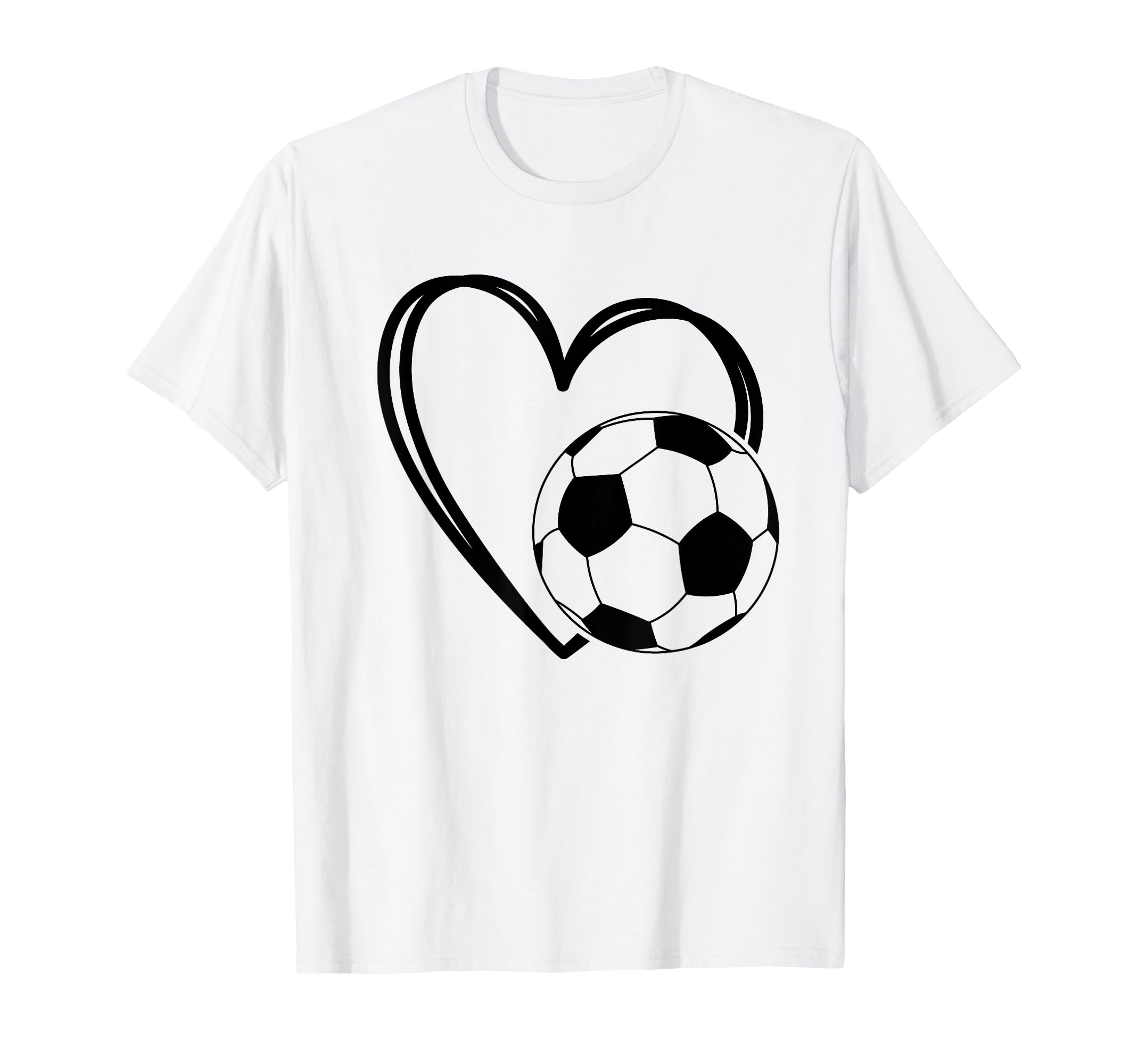 Soccer Ball Heart Soccer Mom Soccer Lover T-Shirt - Novelty Apparel Unisex - T-Shirt, Sweatshirt, Hoodie