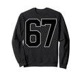 Black Sports Team Number 67 Sweatshirt - Casual Everyday Wear for Adults - T-Shirt, Sweatshirt, Hoodie