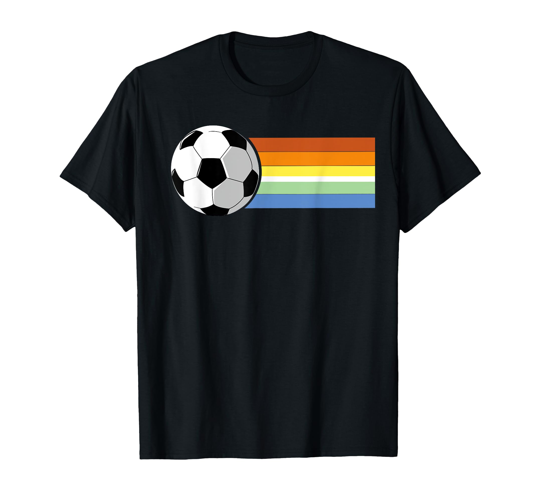 Rainbow Colors Soccer T-Shirt - Aesthetic Graphic for Adults - T-Shirt, Sweatshirt, Hoodie