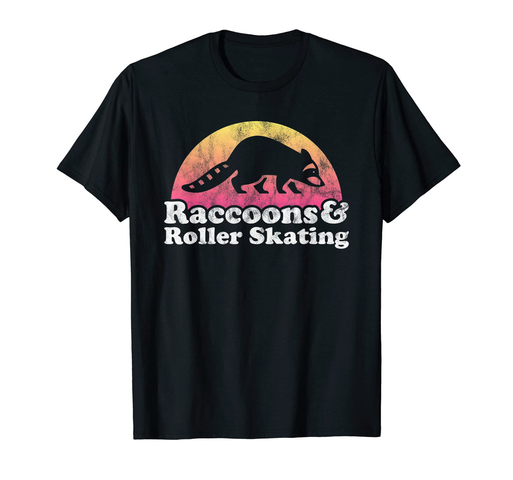 Raccoons And Roller Skating Raccoon T-Shirt - Casual Everyday Wear Unisex - T-Shirt, Sweatshirt, Hoodie