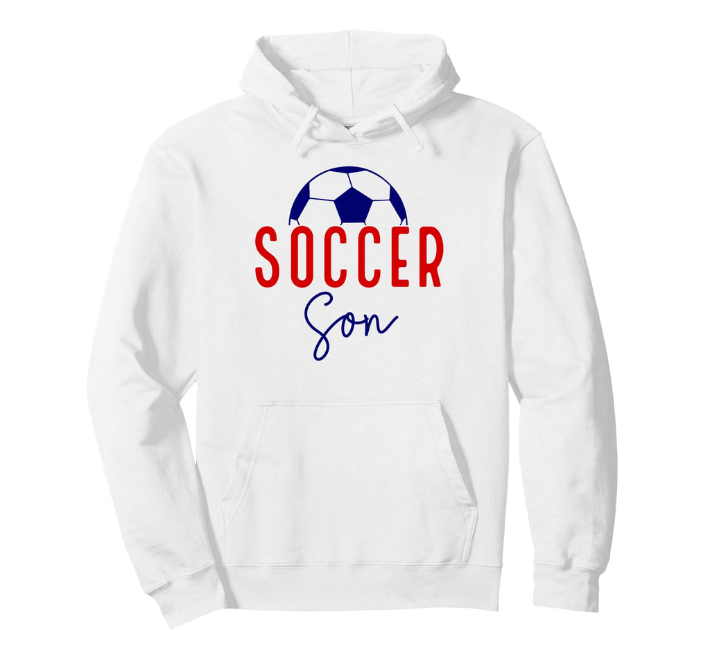 Soccer Son Soccer Ball Support Soccer Family Hoodie - Graphic Print Unisex - T-Shirt, Sweatshirt, Hoodie