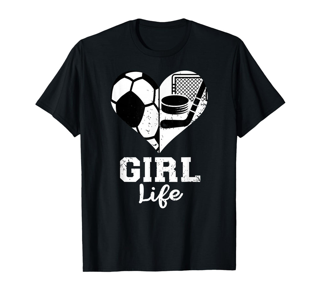 Life Heart Funny Soccer Hockey T-Shirt - Aesthetic Graphic for Adults - T-Shirt, Sweatshirt, Hoodie