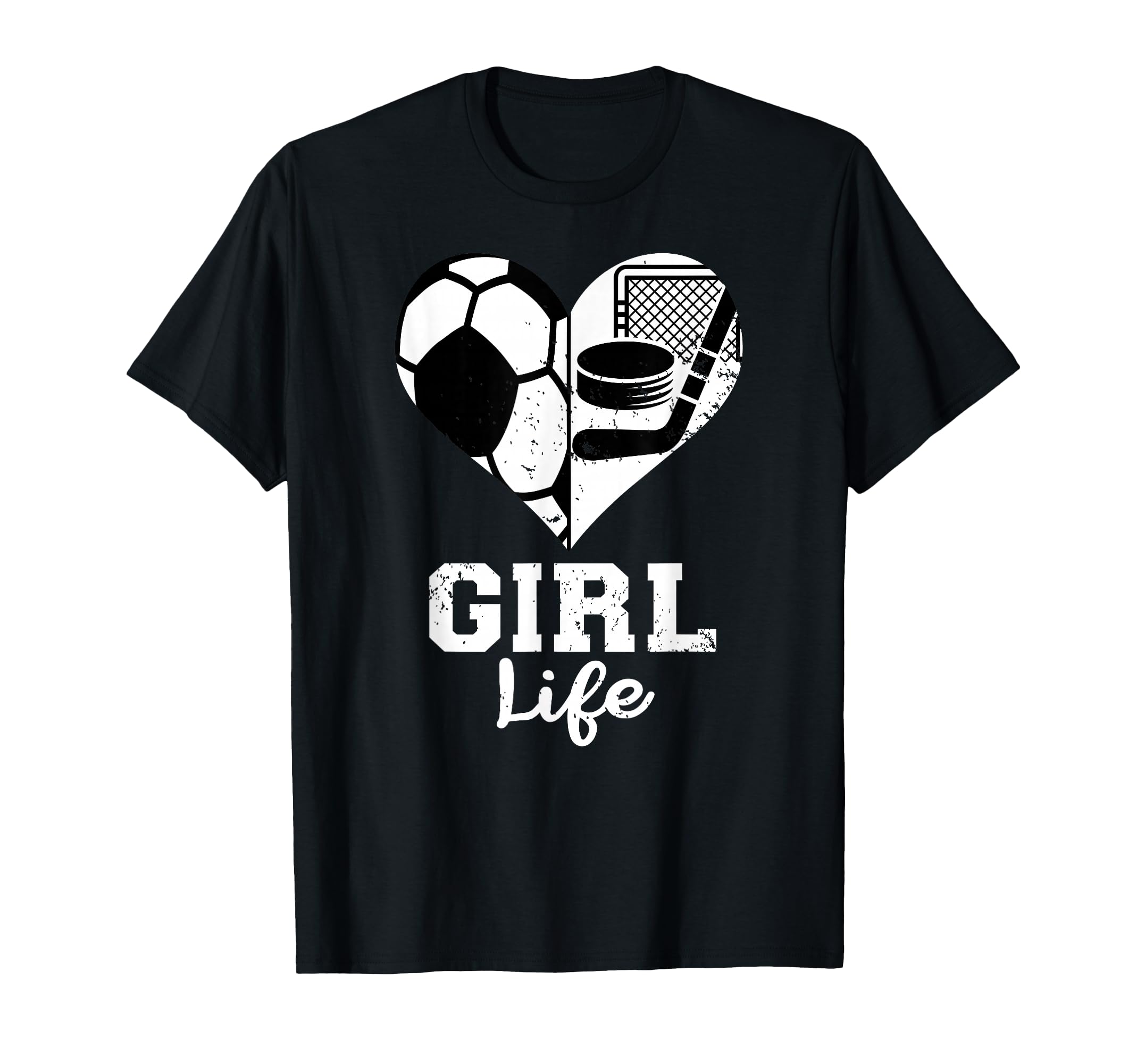 Life Heart Funny Soccer Hockey T-Shirt - Aesthetic Graphic for Adults - T-Shirt, Sweatshirt, Hoodie