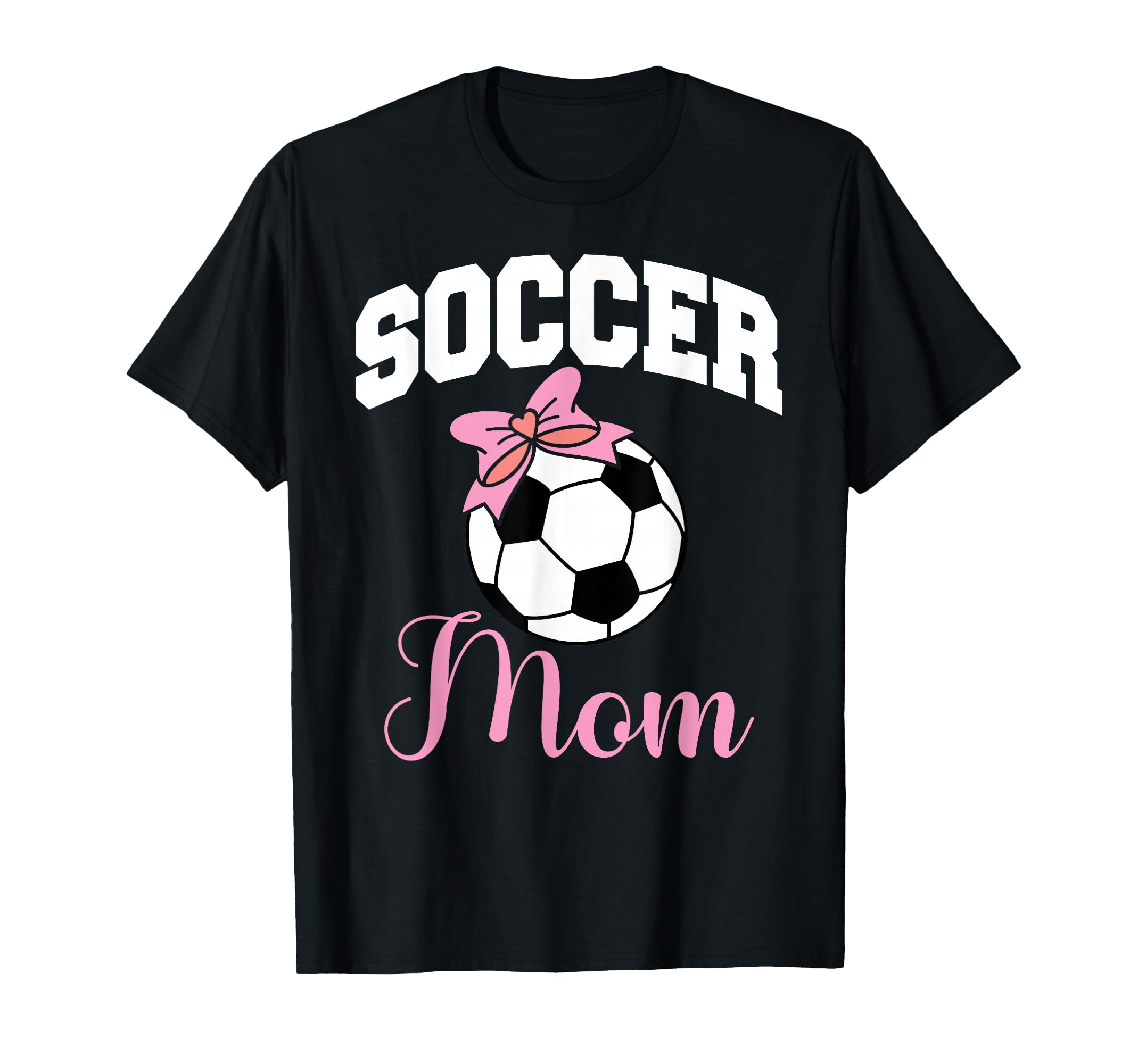Soccer Mom Bow Soccer Ball T-Shirt - Aesthetic Graphic for Adults - T-Shirt, Sweatshirt, Hoodie