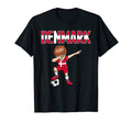 Dabbing Soccer Denmark Soccer Fans T-Shirt - Minimalist Print Men Women - T-Shirt, Sweatshirt, Hoodie