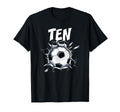 10 Year Old Soccer Birthday Party T-Shirt - Minimalist Print for Adults - T-Shirt, Sweatshirt, Hoodie