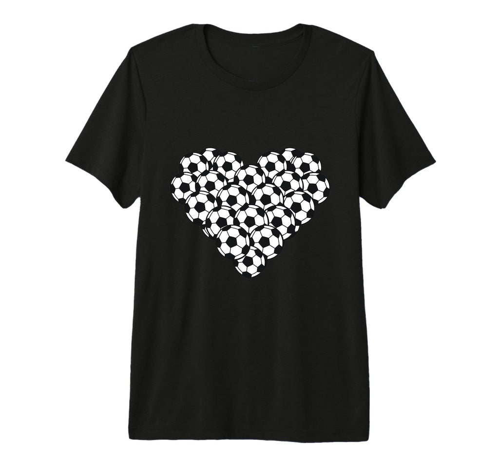 Heart Shaped Soccer Ball Tri Blend T-Shirt - Custom Art Print for Adults - T-Shirt, Sweatshirt, Hoodie
