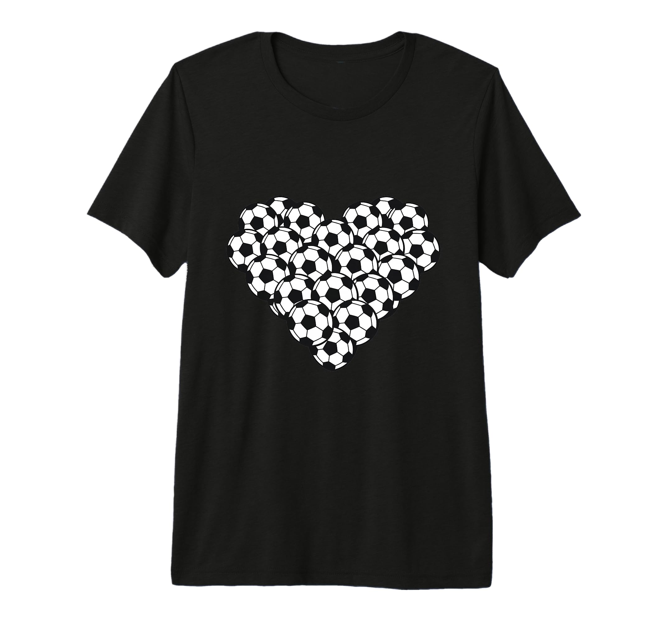 Heart Shaped Soccer Ball Tri Blend T-Shirt - Custom Art Print for Adults - T-Shirt, Sweatshirt, Hoodie