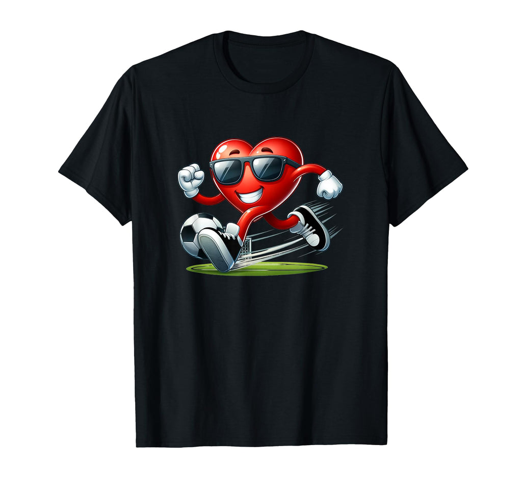 My Heart Playing Soccer Valentines T-Shirt - Unique Graphic Unisex - T-Shirt, Sweatshirt, Hoodie