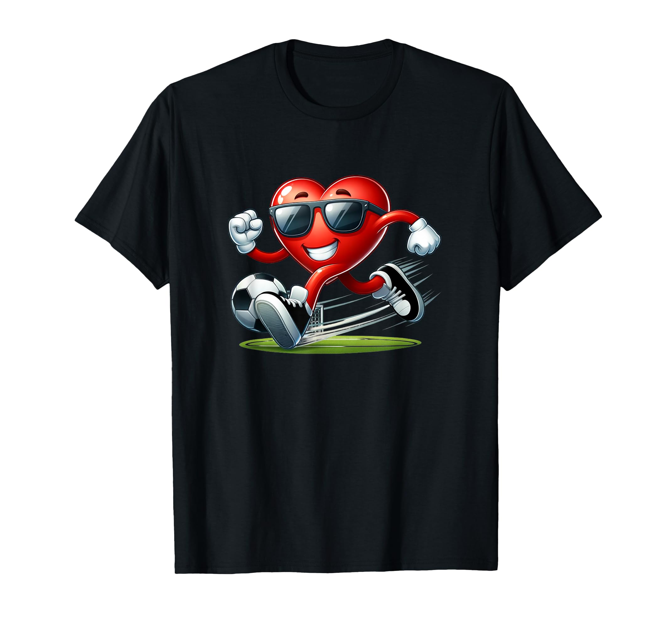 My Heart Playing Soccer Valentines T-Shirt - Unique Graphic Unisex - T-Shirt, Sweatshirt, Hoodie