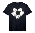 Soccer Ball Heart Valentines Day I Love T-Shirt - Graphic Print Unisex - T-Shirt, Sweatshirt, Hoodie