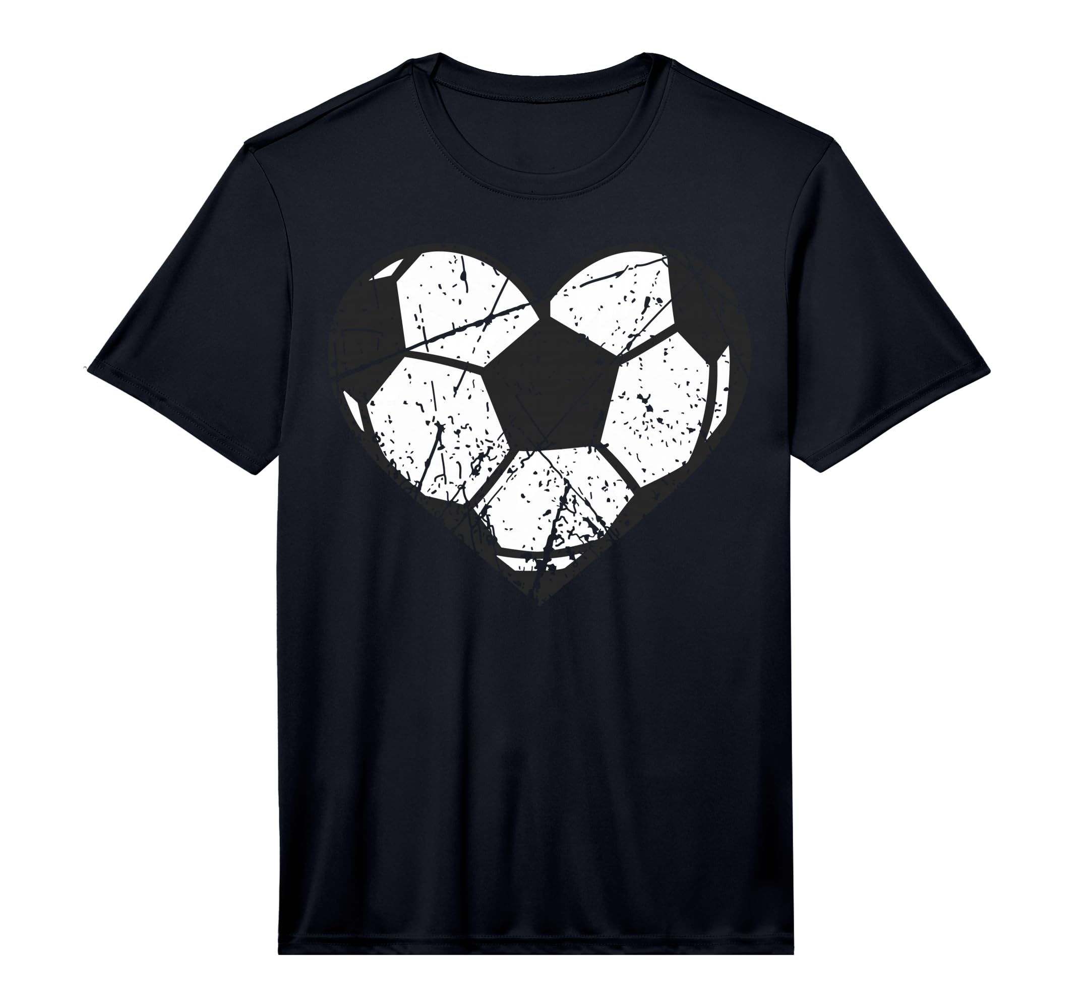 Soccer Ball Heart Valentines Day I Love T-Shirt - Graphic Print Unisex - T-Shirt, Sweatshirt, Hoodie
