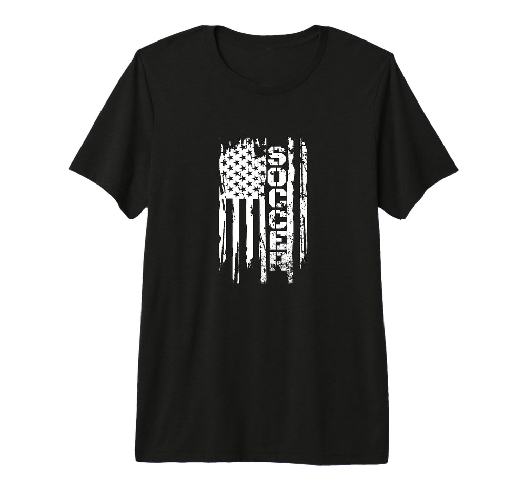 American Flag Soccer Rustic Distressed T-Shirt - Trendy Graphic Unisex - T-Shirt, Sweatshirt, Hoodie