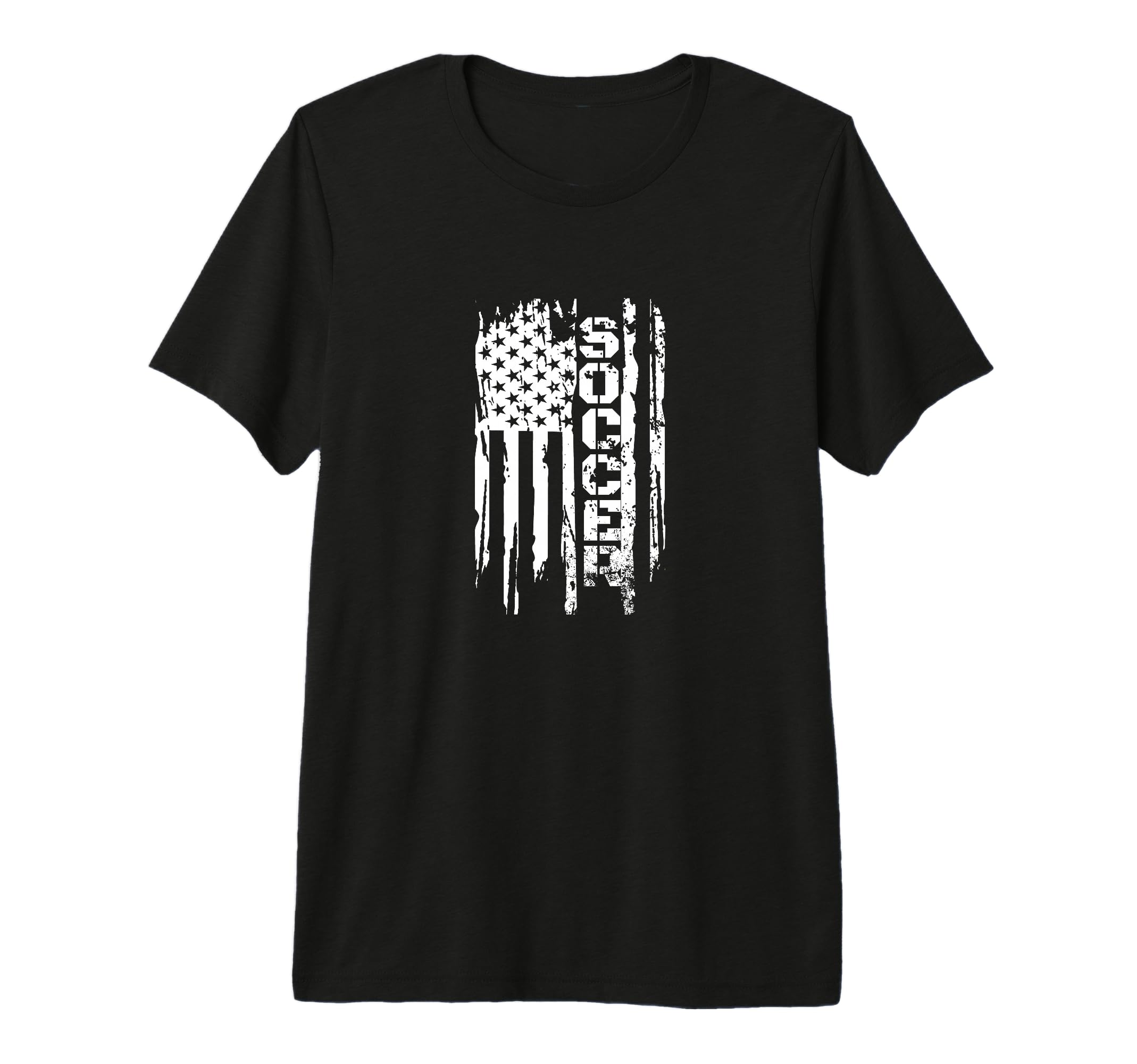 American Flag Soccer Rustic Distressed T-Shirt - Trendy Graphic Unisex - T-Shirt, Sweatshirt, Hoodie