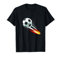 Blazing Soccer Ball Flying Soccer Football T-Shirt - Unique Graphic Unisex - T-Shirt, Sweatshirt, Hoodie