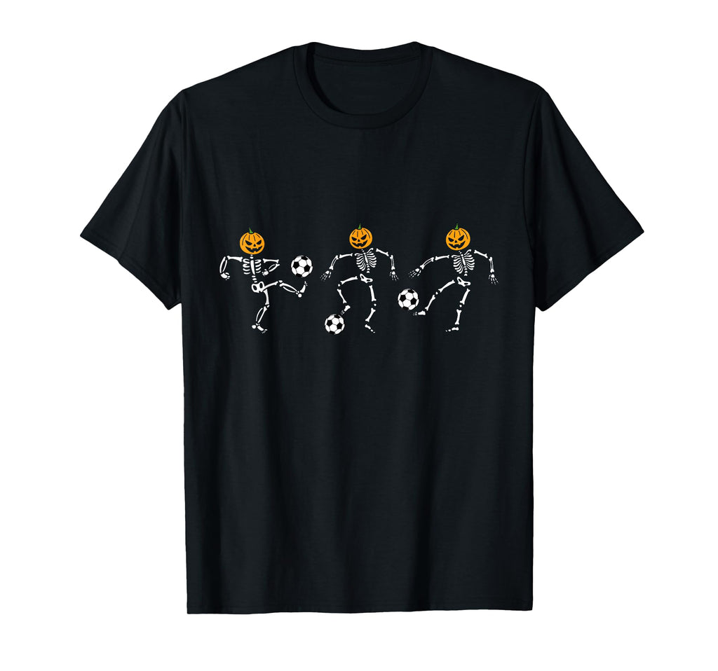 Pumpkin Skeleton Squad Soccer Player T-Shirt - Trendy Graphic for Adults - T-Shirt, Sweatshirt, Hoodie