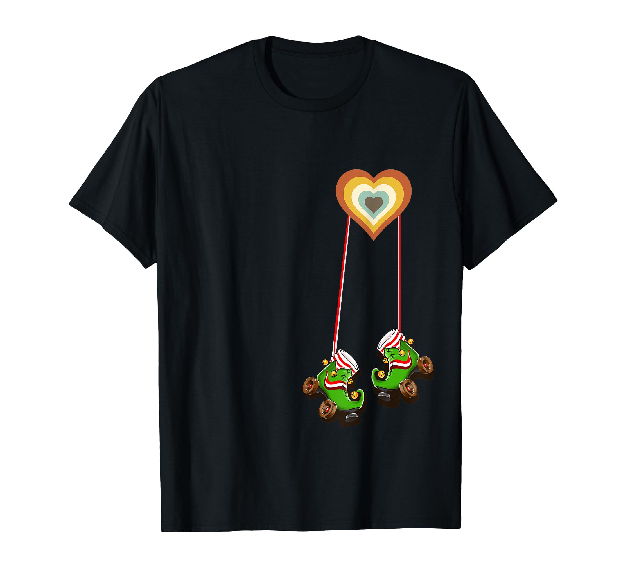 70S Elf Pocket Heart Roller T-Shirt - Graphic Print Men Women - T-Shirt, Sweatshirt, Hoodie
