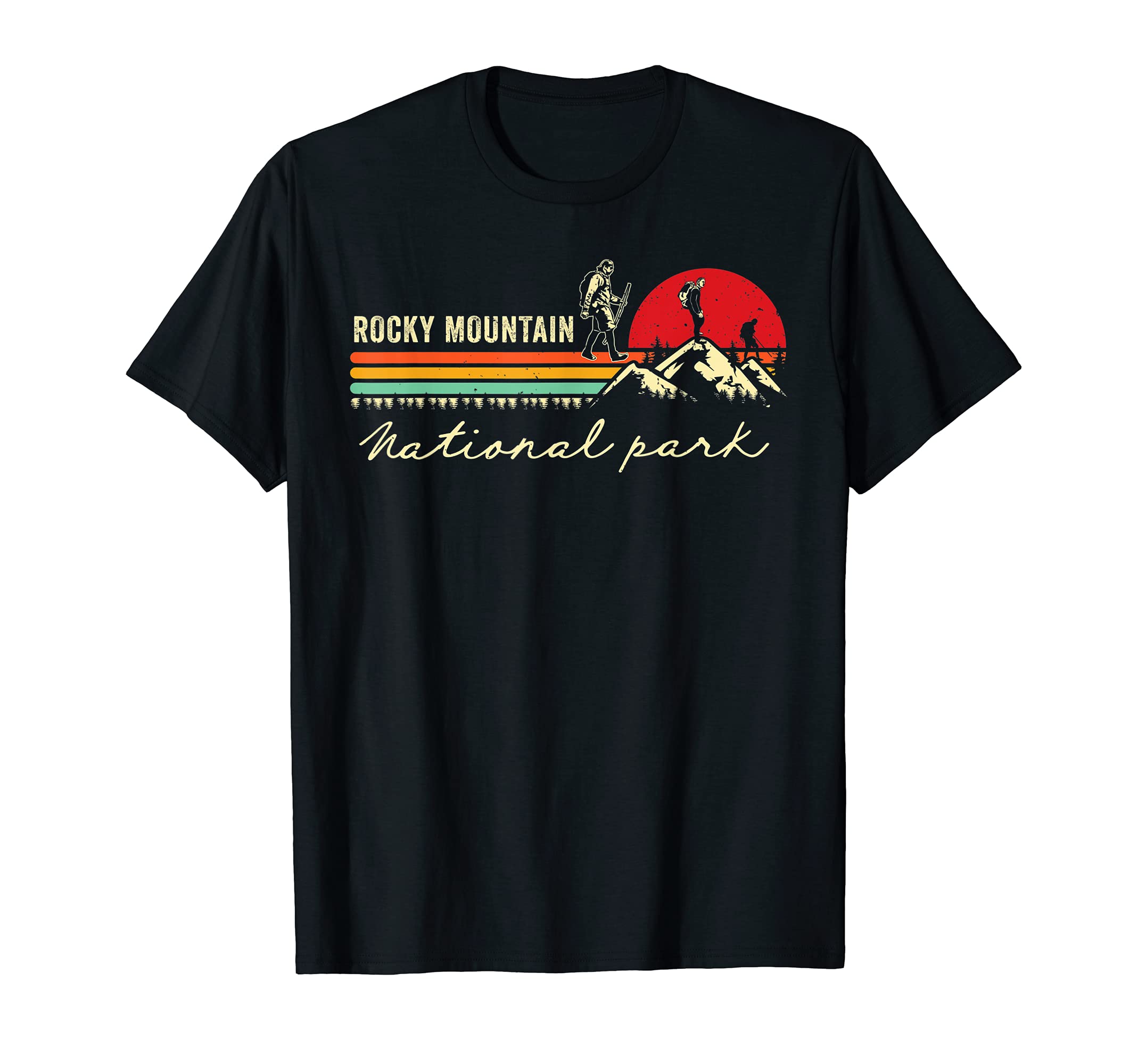 Hiker Mountain Rocky National Park T-Shirt - Minimalist Print for Adults - T-Shirt, Sweatshirt, Hoodie