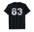 Number 83 Baseball Football Soccer T-Shirt - Trendy Graphic for Adults - T-Shirt, Sweatshirt, Hoodie