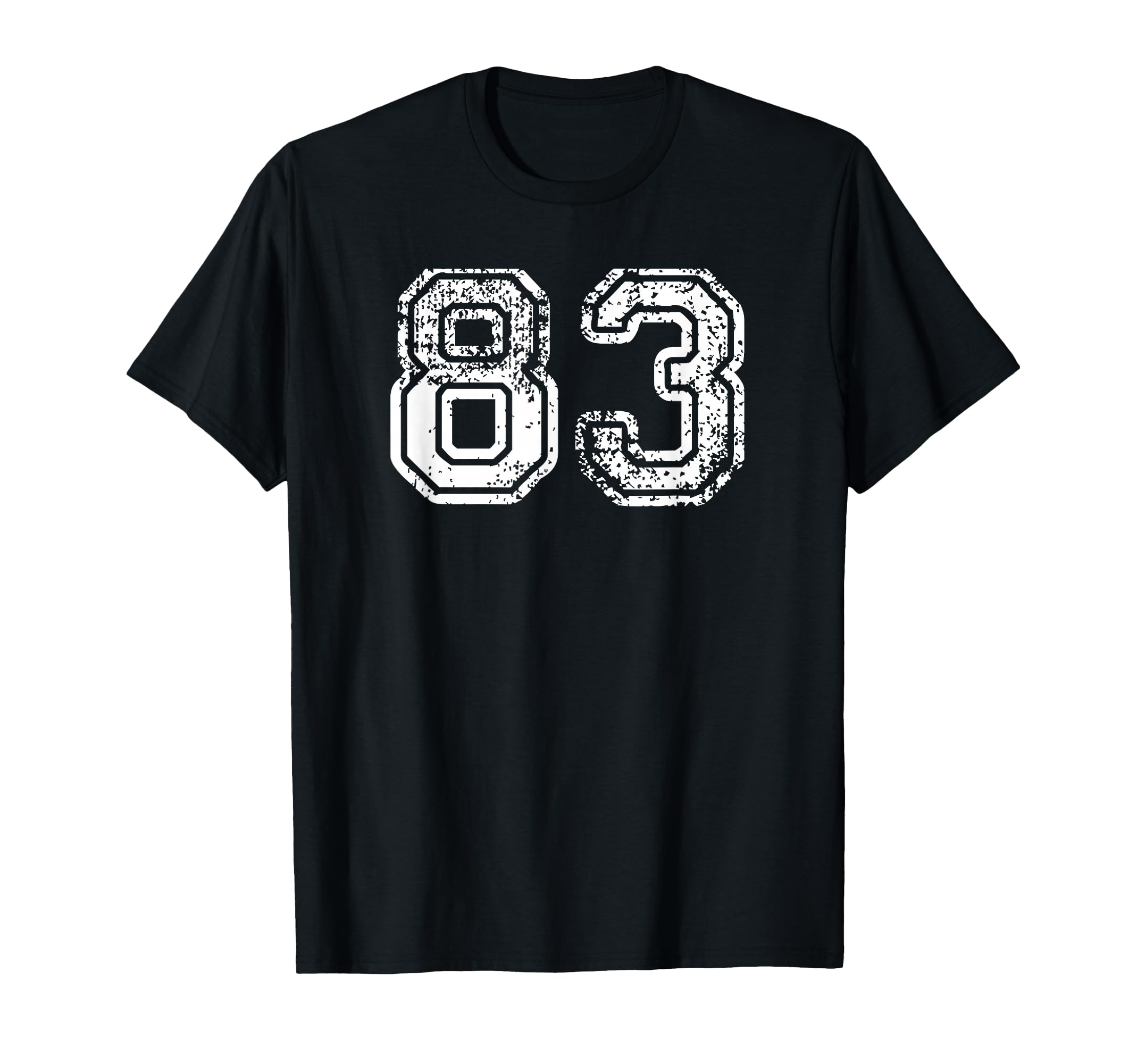 Number 83 Baseball Football Soccer T-Shirt - Trendy Graphic for Adults - T-Shirt, Sweatshirt, Hoodie
