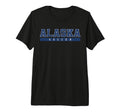 Alaska Soccer Blue Text Tri Blend T-Shirt - Unique Graphic Unisex - T-Shirt, Sweatshirt, Hoodie