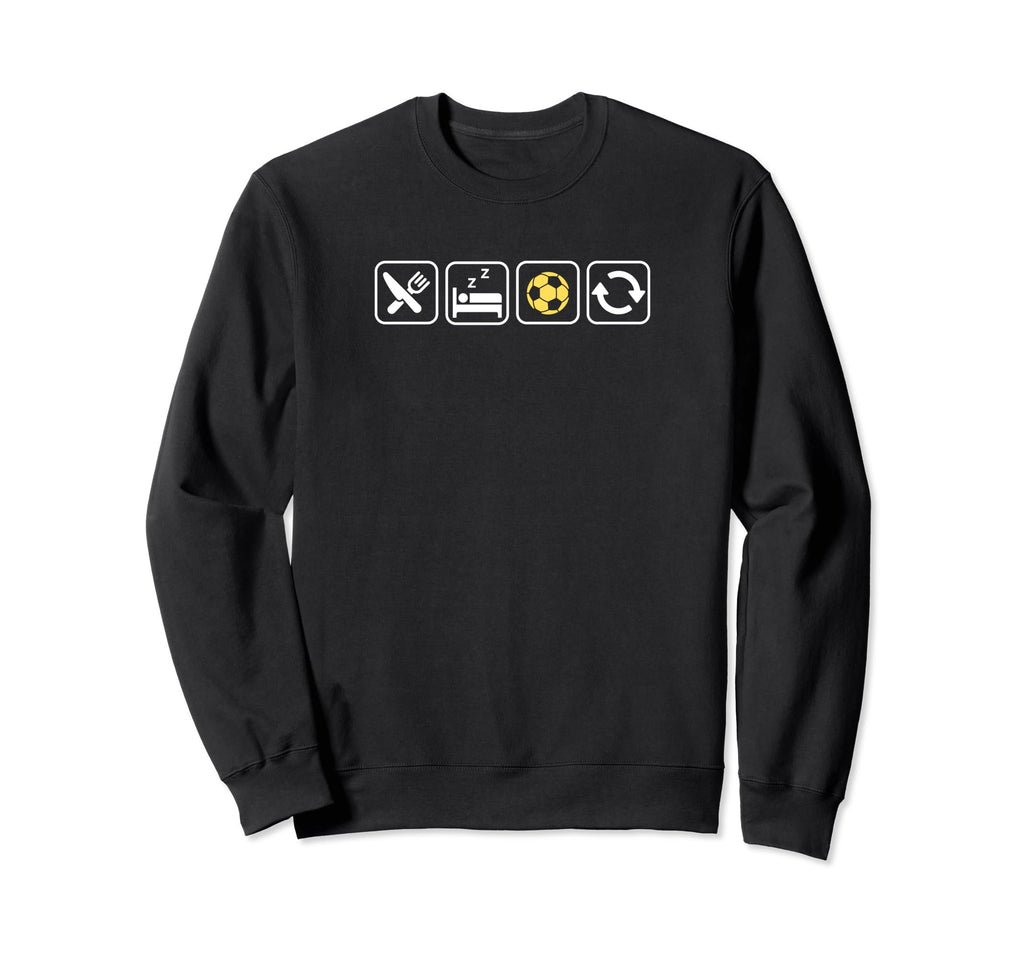 Eat Sleep Soccer Repeat Fun Soccer Sweatshirt - Minimalist Print Unisex - T-Shirt, Sweatshirt, Hoodie