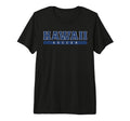 Hawaii Soccer Blue Text Tri Blend T-Shirt - Minimalist Print for Adults - T-Shirt, Sweatshirt, Hoodie