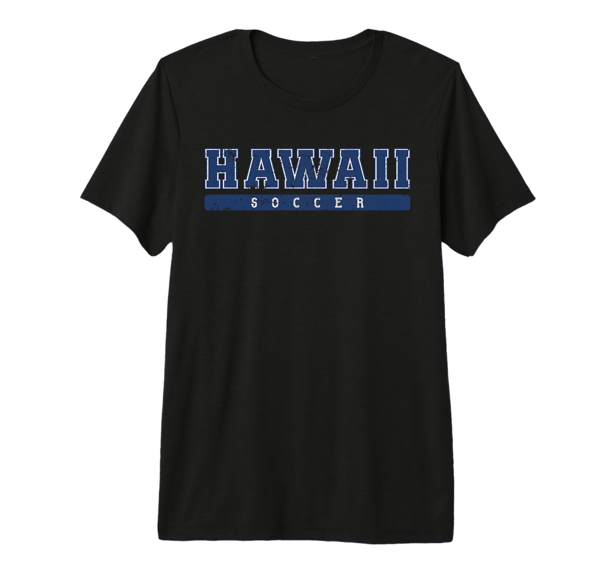 Hawaii Soccer Blue Text Tri Blend T-Shirt - Minimalist Print for Adults - T-Shirt, Sweatshirt, Hoodie