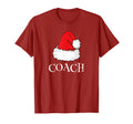 Coach Santa Hat Funny T-Shirt - Custom Art Print Men Women - T-Shirt, Sweatshirt, Hoodie