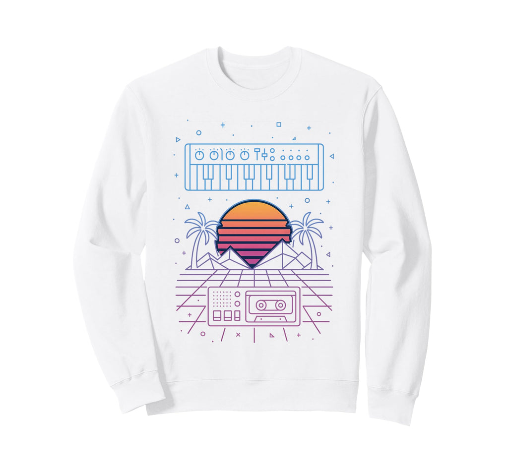 80S Synthwave Sweatshirt - Casual Everyday Wear for Adults - T-Shirt, Sweatshirt, Hoodie