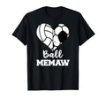 Ball Memaw Heart Funny Soccer T-Shirt - Streetwear Style for Adults - T-Shirt, Sweatshirt, Hoodie