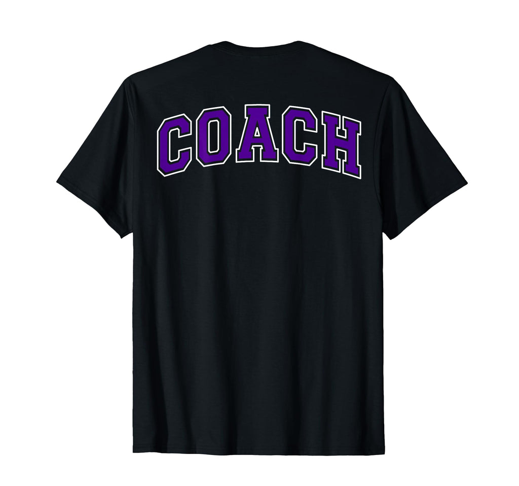 Coach Sports Trainer Purple White Back T-Shirt - Custom Art Print Unisex - T-Shirt, Sweatshirt, Hoodie