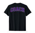 Coach Sports Trainer Purple White Back T-Shirt - Custom Art Print Unisex - T-Shirt, Sweatshirt, Hoodie