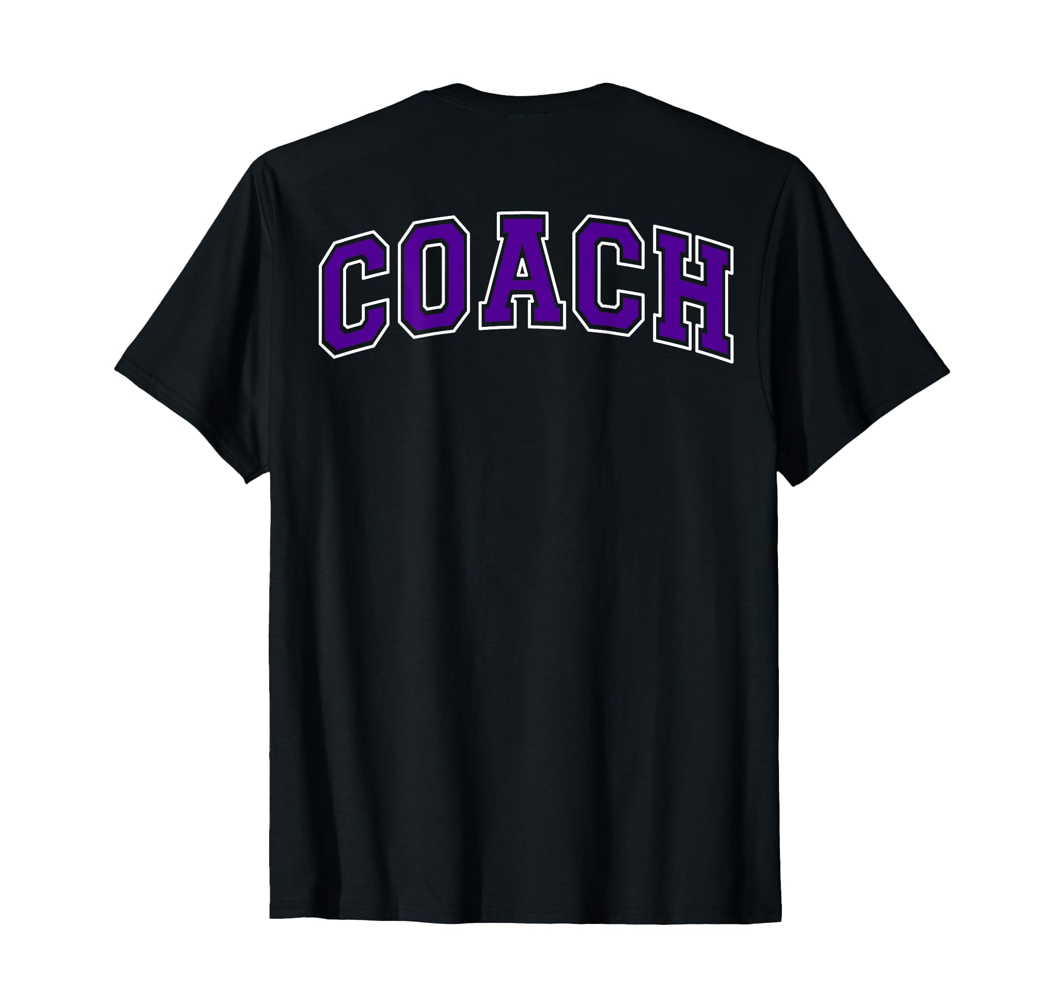 Coach Sports Trainer Purple White Back T-Shirt - Custom Art Print Unisex - T-Shirt, Sweatshirt, Hoodie